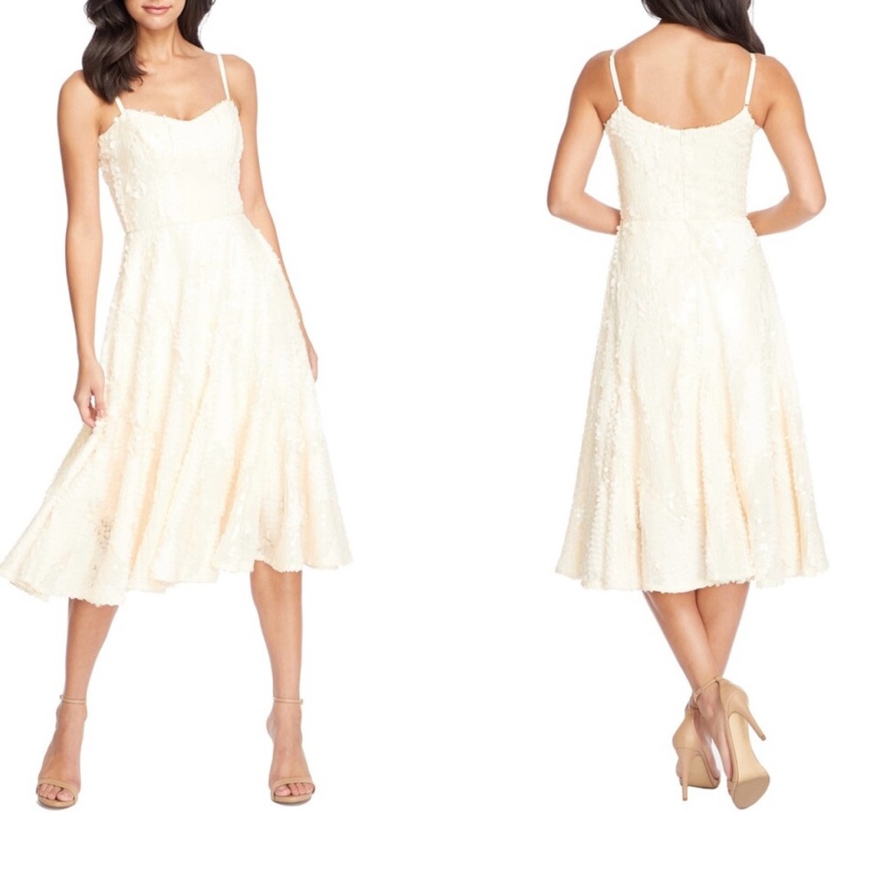 NWT Dress The Population - Flora Sequin Fit & Flare Dress